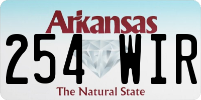 AR license plate 254WIR