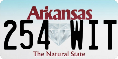 AR license plate 254WIT
