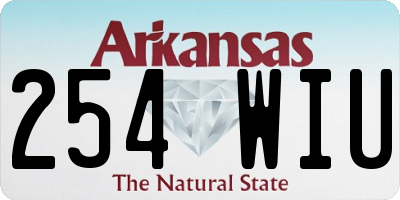 AR license plate 254WIU
