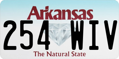 AR license plate 254WIV