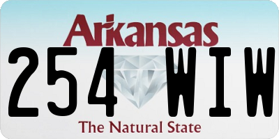 AR license plate 254WIW
