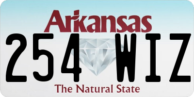 AR license plate 254WIZ