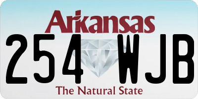 AR license plate 254WJB