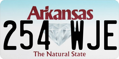 AR license plate 254WJE