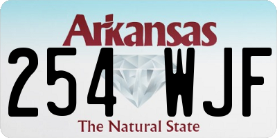 AR license plate 254WJF