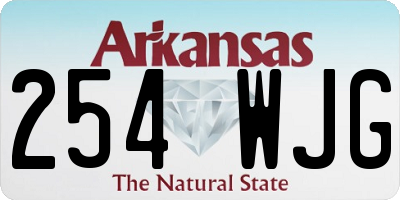 AR license plate 254WJG