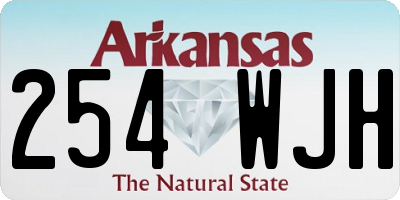 AR license plate 254WJH