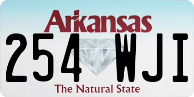 AR license plate 254WJI