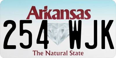 AR license plate 254WJK