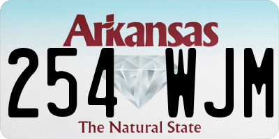 AR license plate 254WJM