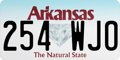 AR license plate 254WJO