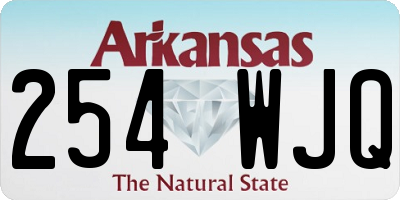 AR license plate 254WJQ