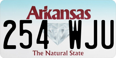 AR license plate 254WJU