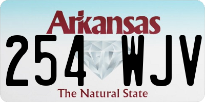 AR license plate 254WJV