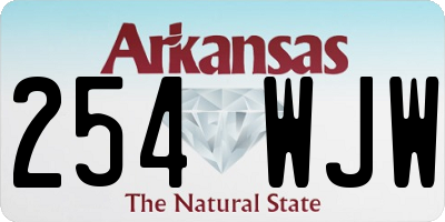 AR license plate 254WJW