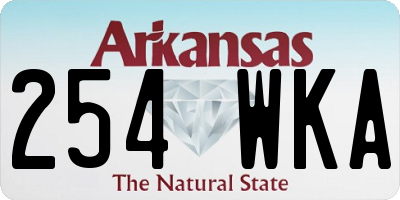 AR license plate 254WKA
