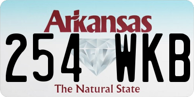 AR license plate 254WKB