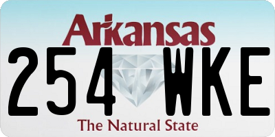 AR license plate 254WKE