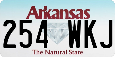 AR license plate 254WKJ