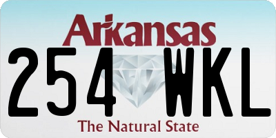 AR license plate 254WKL