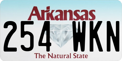 AR license plate 254WKN