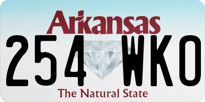 AR license plate 254WKO