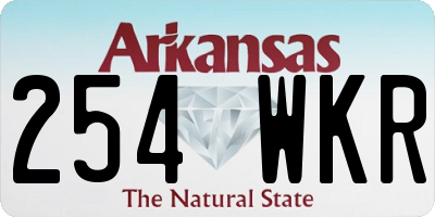 AR license plate 254WKR