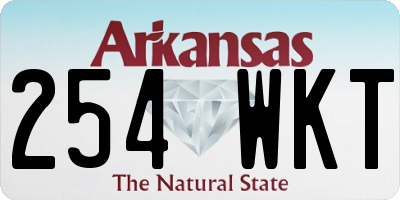 AR license plate 254WKT