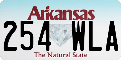 AR license plate 254WLA