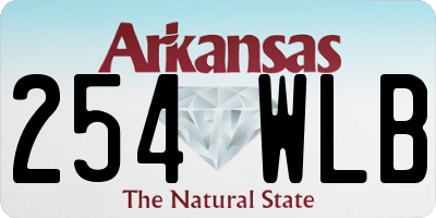 AR license plate 254WLB