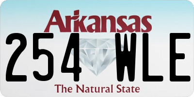 AR license plate 254WLE