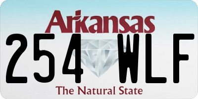AR license plate 254WLF