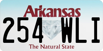 AR license plate 254WLI