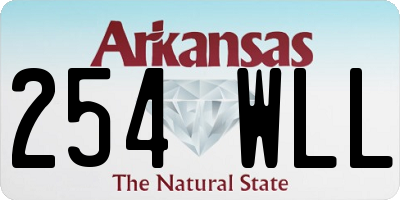 AR license plate 254WLL