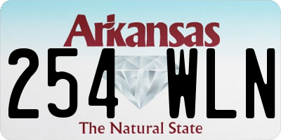 AR license plate 254WLN