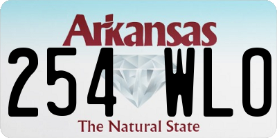 AR license plate 254WLO
