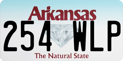 AR license plate 254WLP