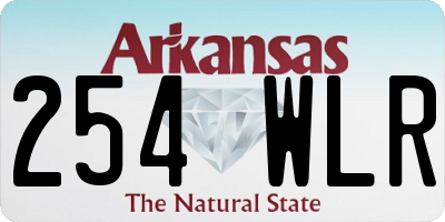 AR license plate 254WLR