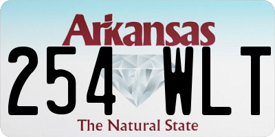 AR license plate 254WLT
