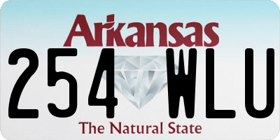 AR license plate 254WLU