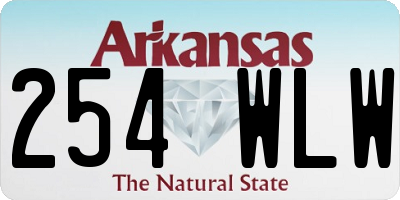 AR license plate 254WLW