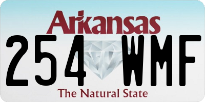 AR license plate 254WMF