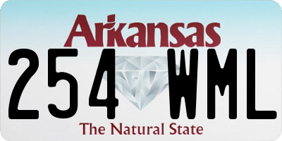 AR license plate 254WML
