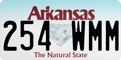 AR license plate 254WMM