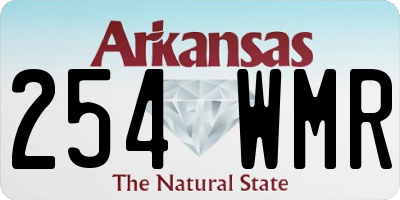 AR license plate 254WMR