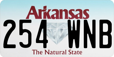 AR license plate 254WNB