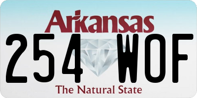 AR license plate 254WOF