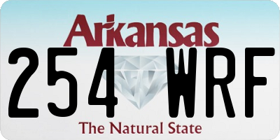 AR license plate 254WRF
