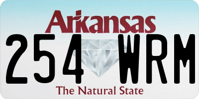 AR license plate 254WRM
