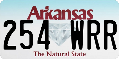 AR license plate 254WRR